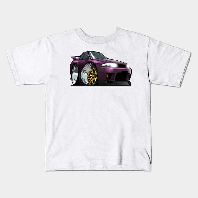 Nissan Skyline R33 GTR Kids T-Shirt by killustrator